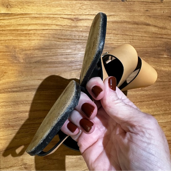 Celine Paris Women’s Designer Tan Leather Ankle Buckle Sandals Luxury Low Heel - Picture 3 of 11